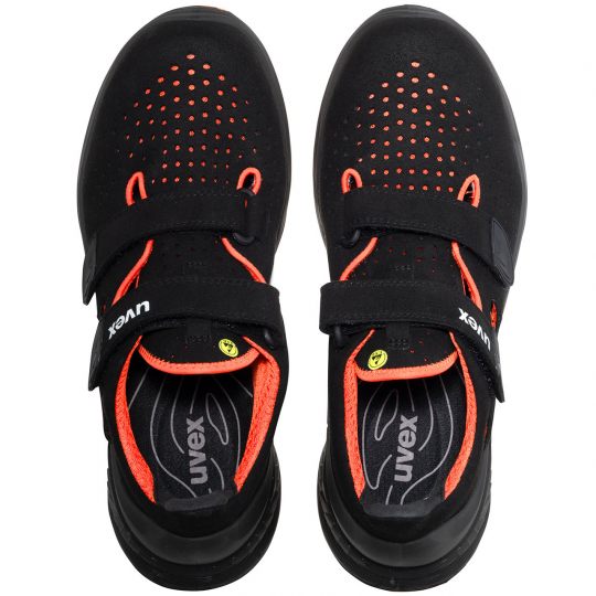 uvex 1 G2 Sandale S1 SRC schwarz orange Weite 10