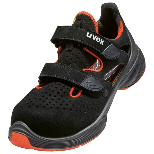 uvex 1 G2 Sandale S1 SRC schwarz orange Weite 12