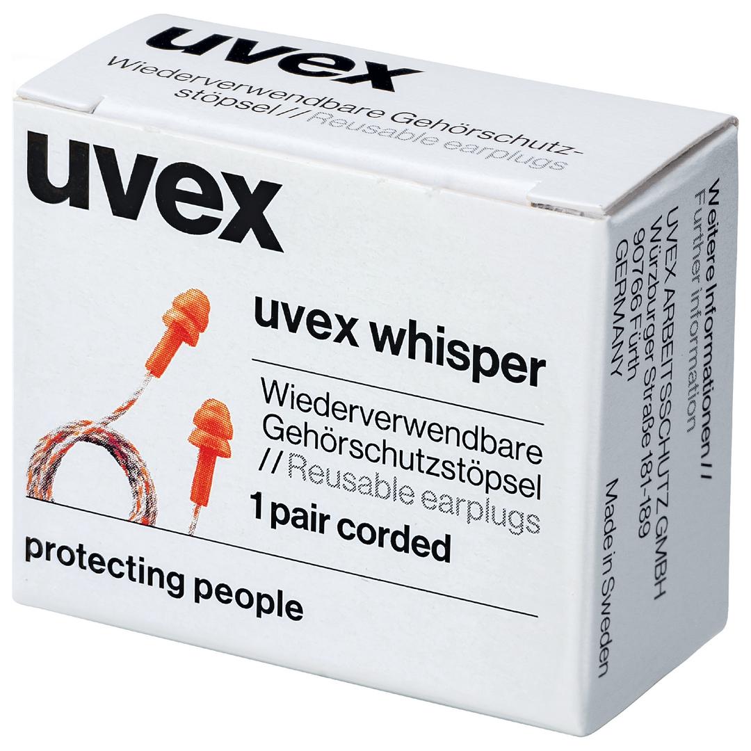UVEX Mehrweg Gehörschutz whisper mit Kordel 50 Paar paarweise in Minibox