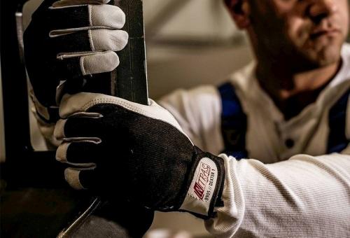 NITRAS DEXTER 1  Mechanikerhandschuhe grau/schwarz