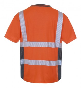 LeiKaTex®  BRIGHT LINE Warnschutz-T-Shirt  warnorange EN ISO 20471 Klasse 2