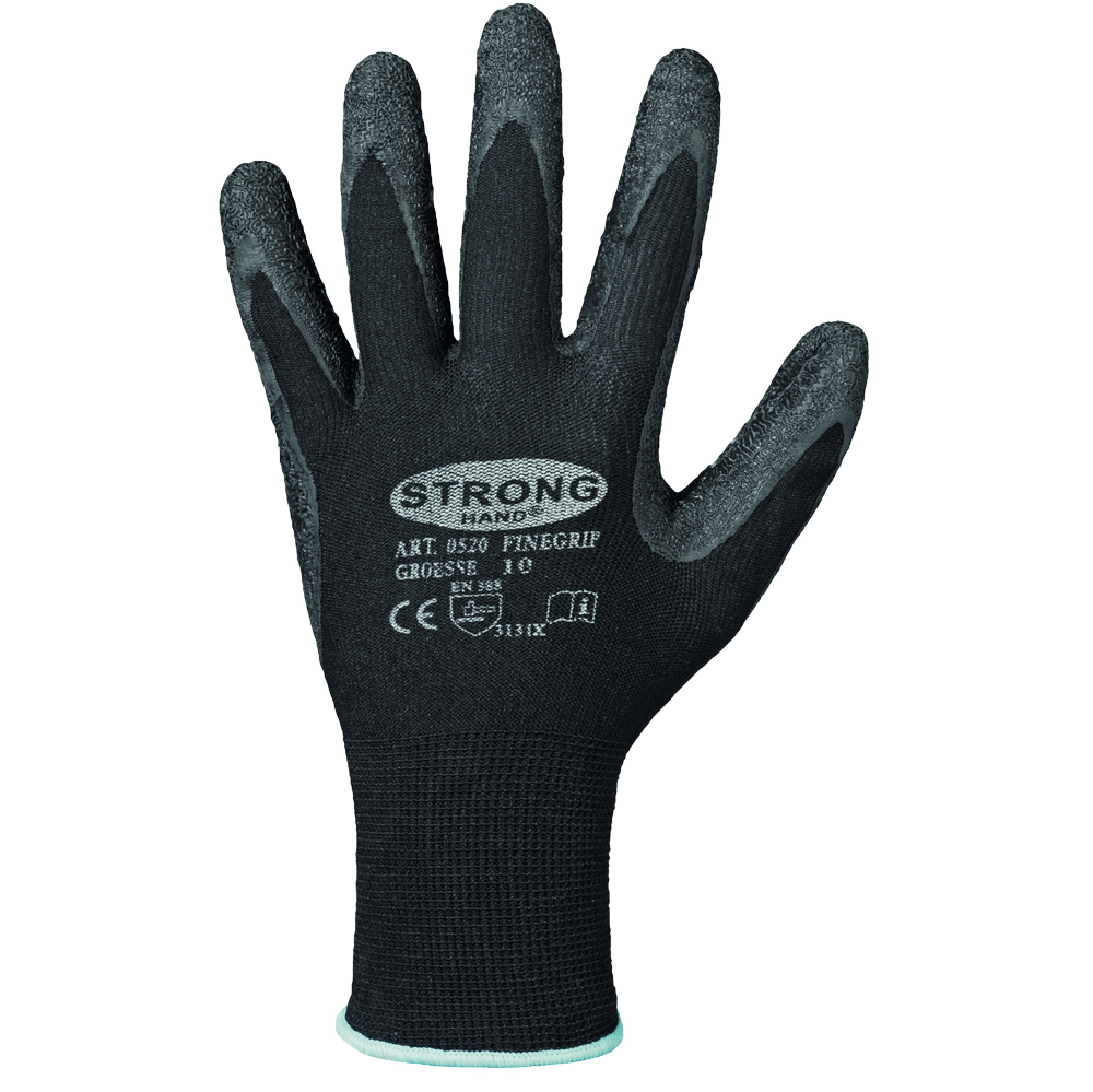 Latex-Handschuh STRONGHAND® Finegrip schwarz