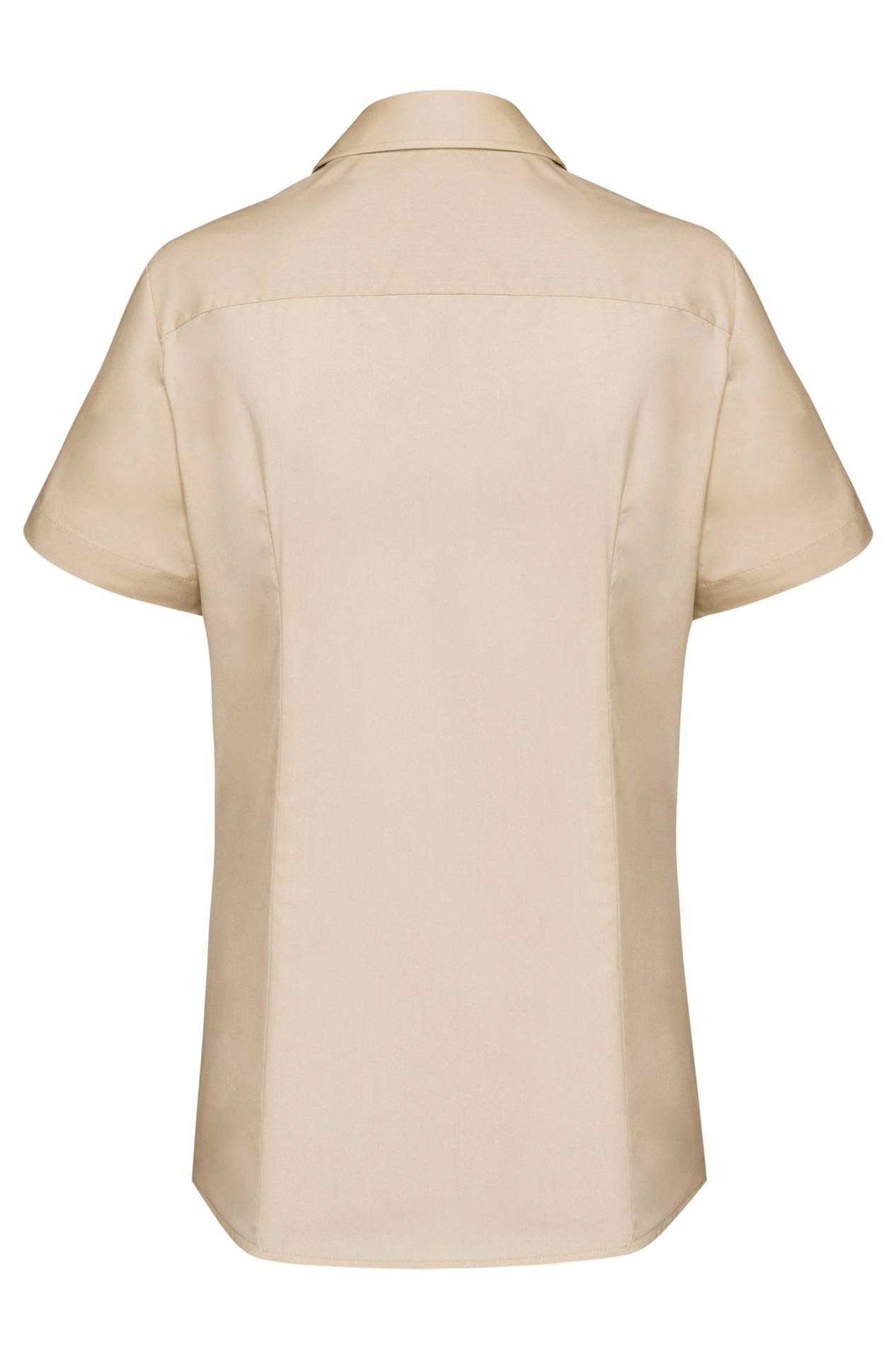 Damen Bluse Kurzarm BASIC Regular Fit beige 