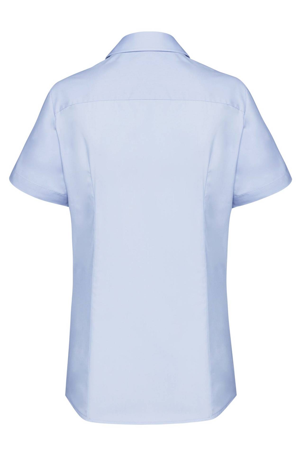 Damen Bluse Kurzarm BASIC Regular Fit bleu