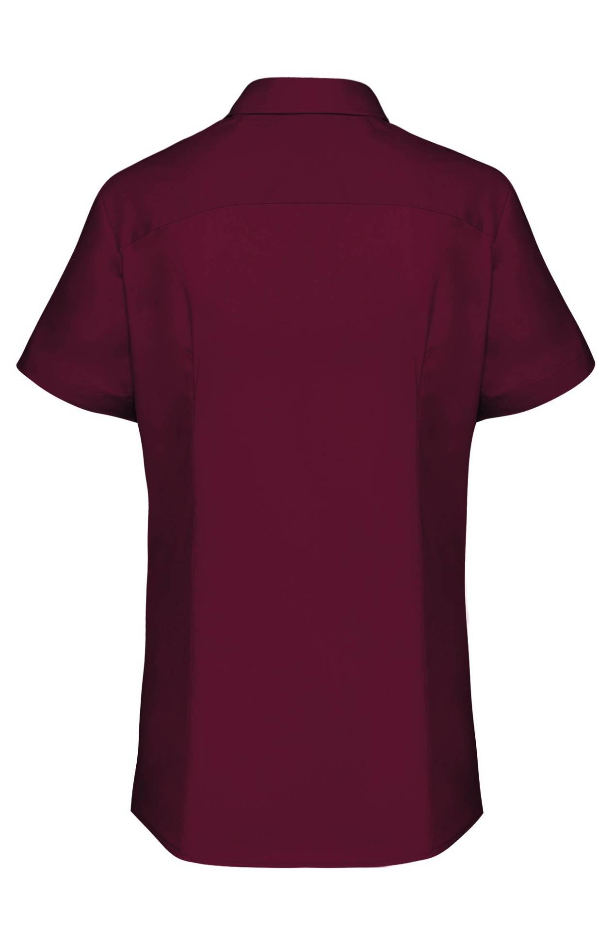 Damen Bluse Kurzarm BASIC Regular Fit bordeaux 