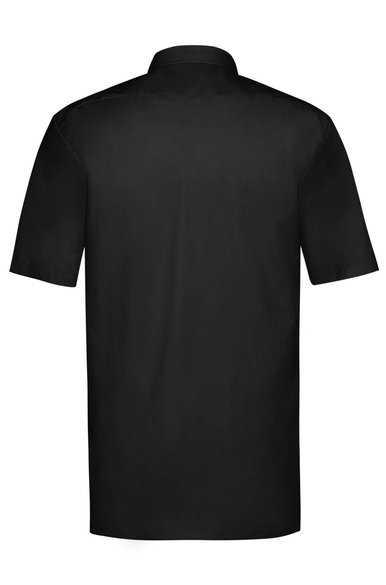 BASIC Herren Hemd Regular Fit schwarz kurzarm