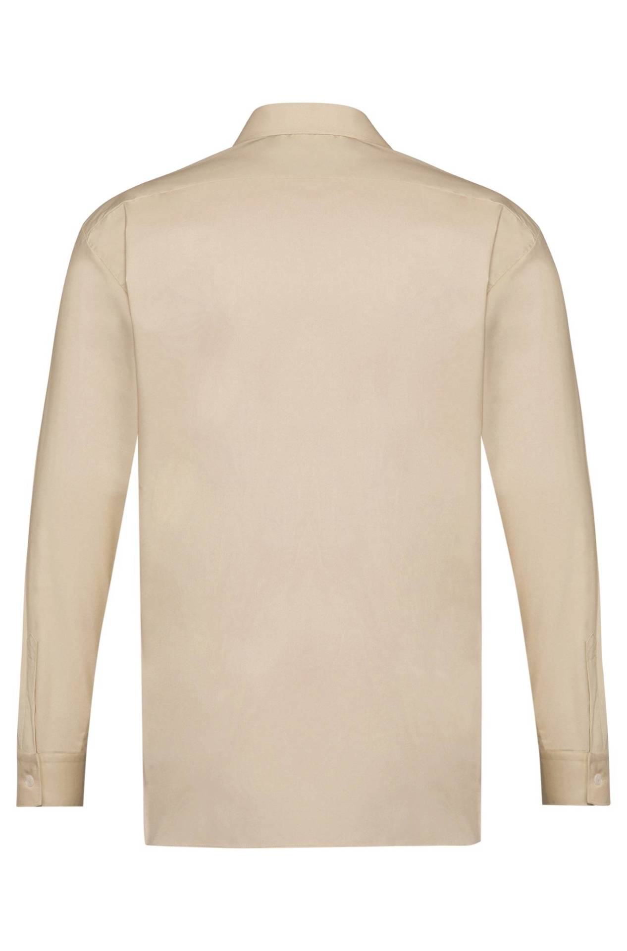 BASIC Herren Hemd Regular Fit beige langarm