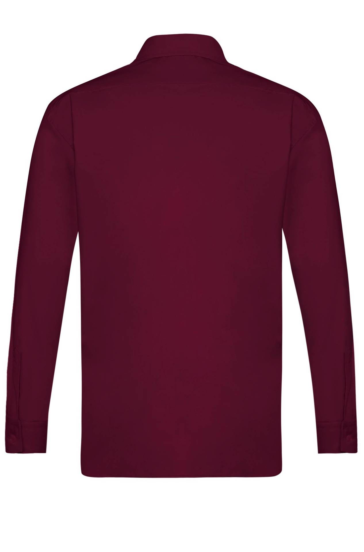 BASIC Herren Hemd Regular Fit bordeaux langarm