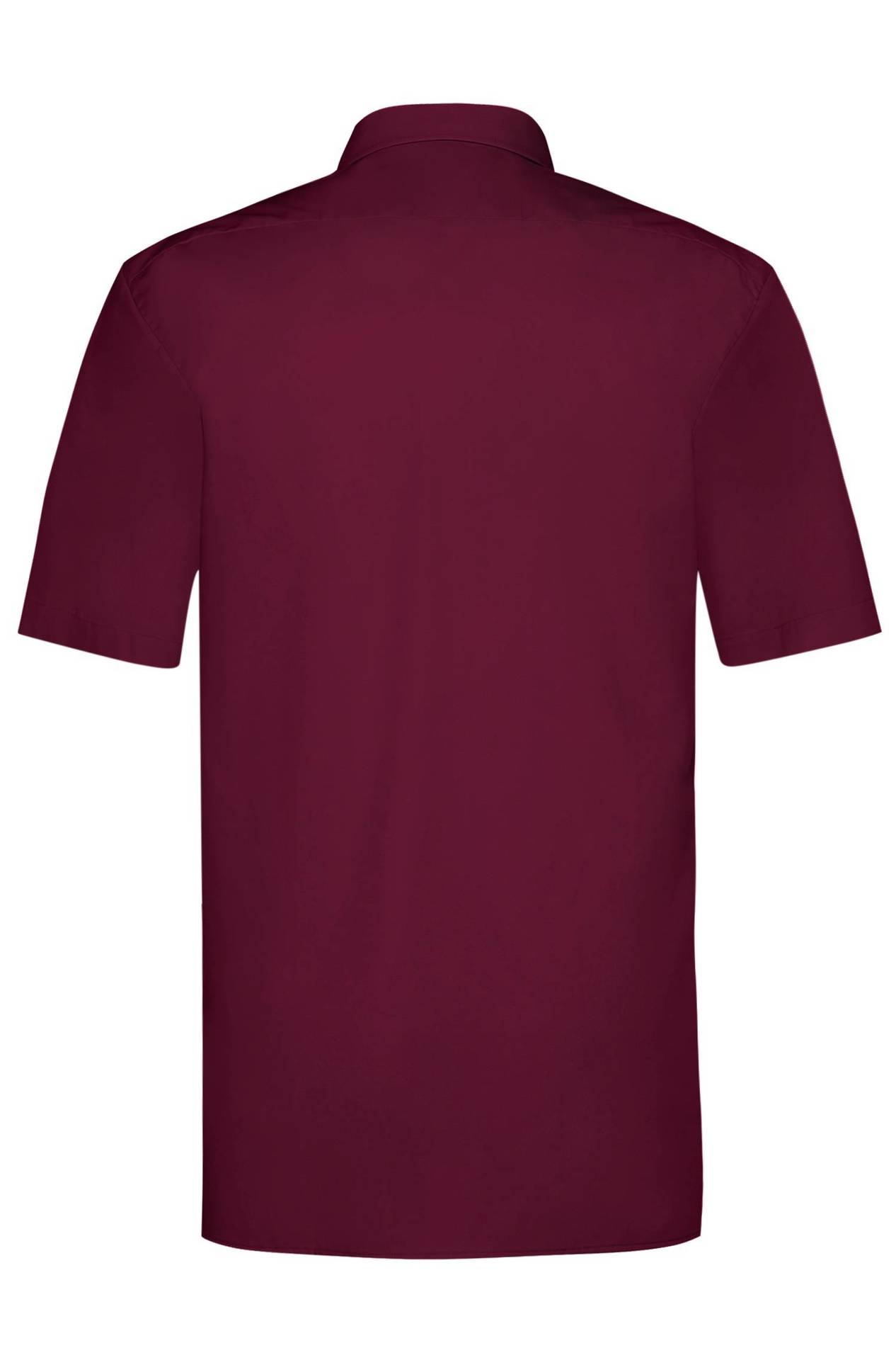 BASIC Herren Hemd Regular Fit bordeaux kurzarm