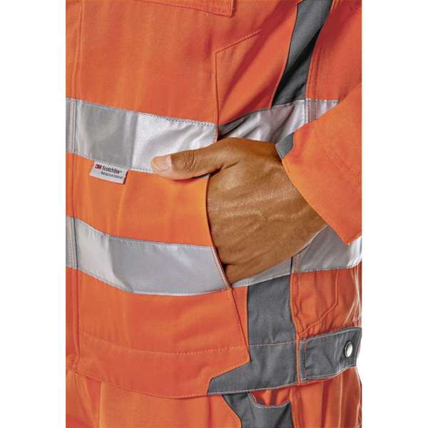 Warnschutz Blousonjacke orange-grau