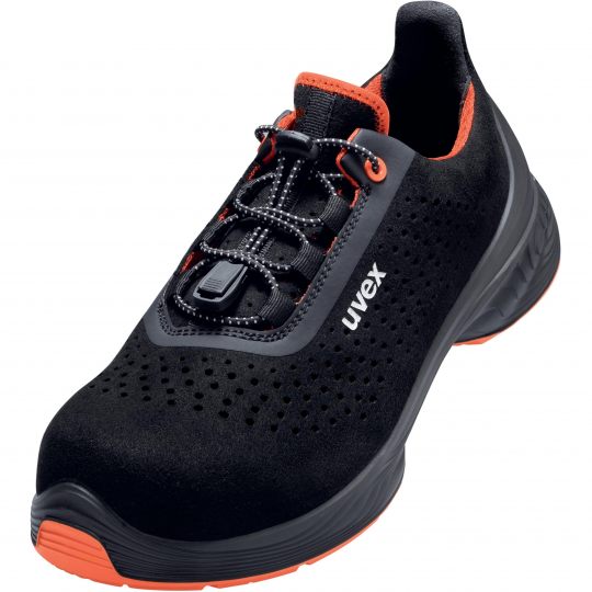 uvex 1 G2 gelochter Halbschuh schwarz orange  S1 SRC Weite 10