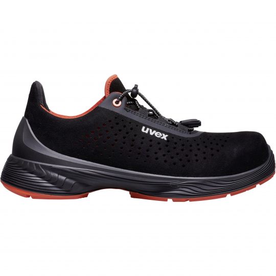 uvex 1 G2 gelochter Halbschuh schwarz orange  S1 SRC Weite 14