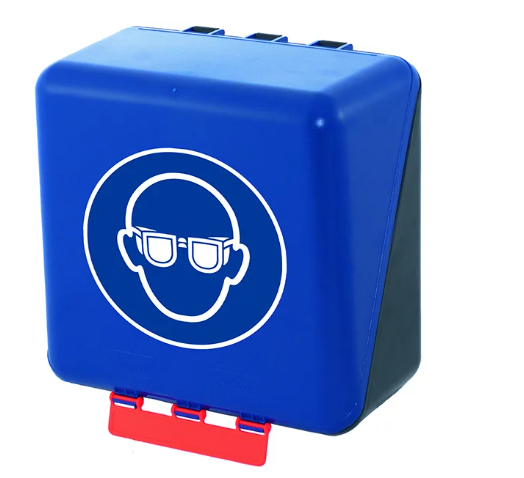 Gebra SecuBox Midi 4 für 4 Schutzbrillen blau