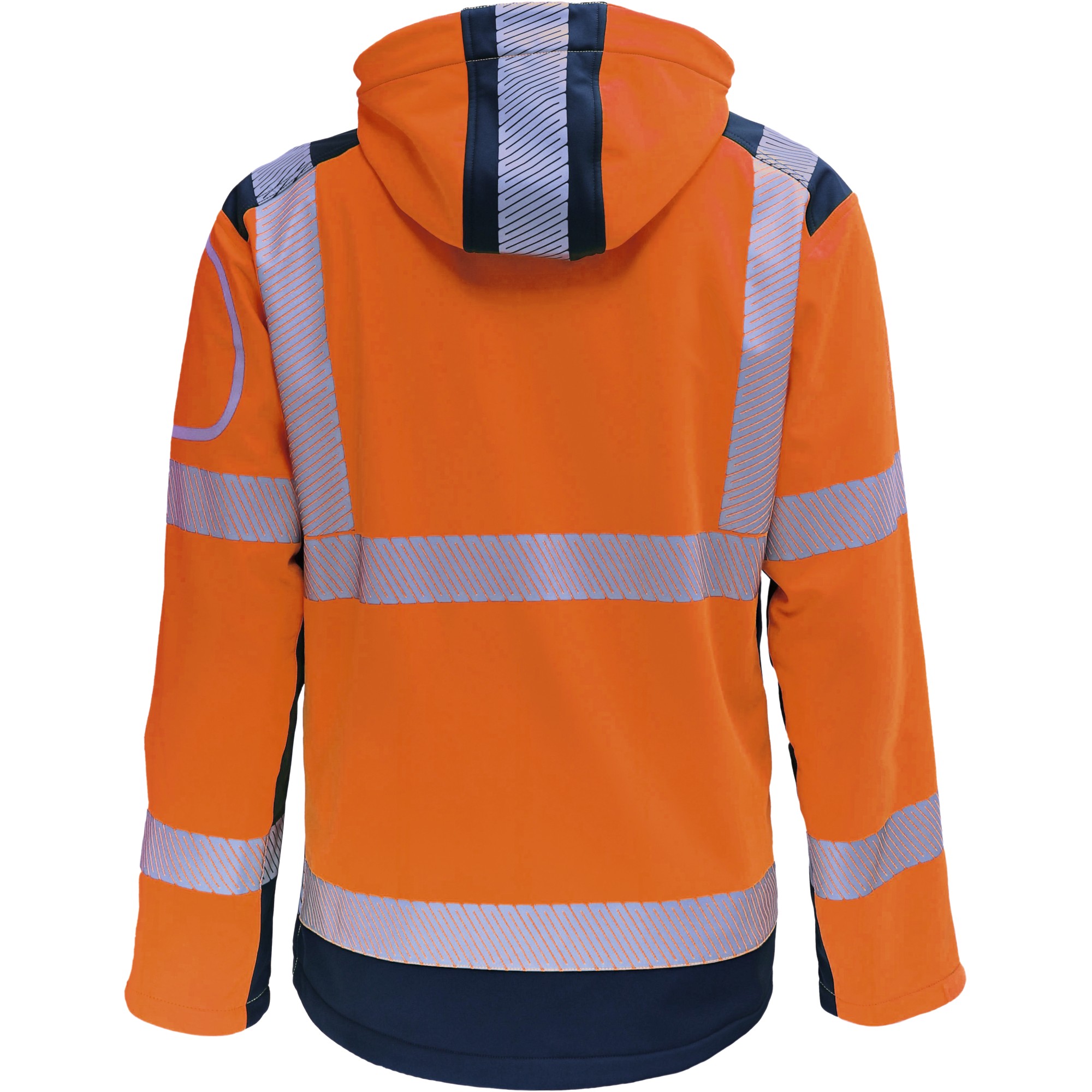 (neu) Warnschutz Kontrast Softshelljacke leuchtorange/marine