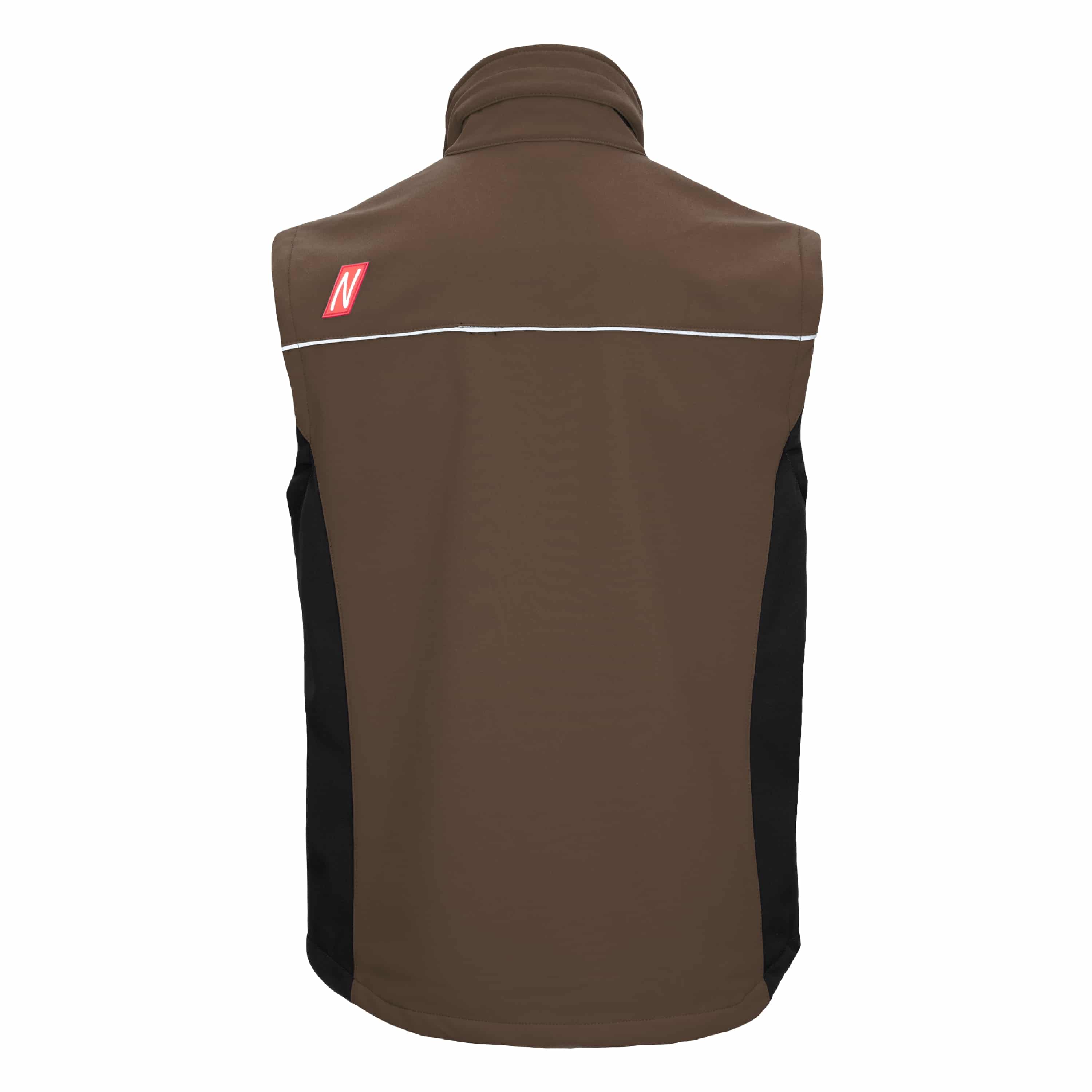 MOTION TEX LIGHT Softshellweste braun/schwarz