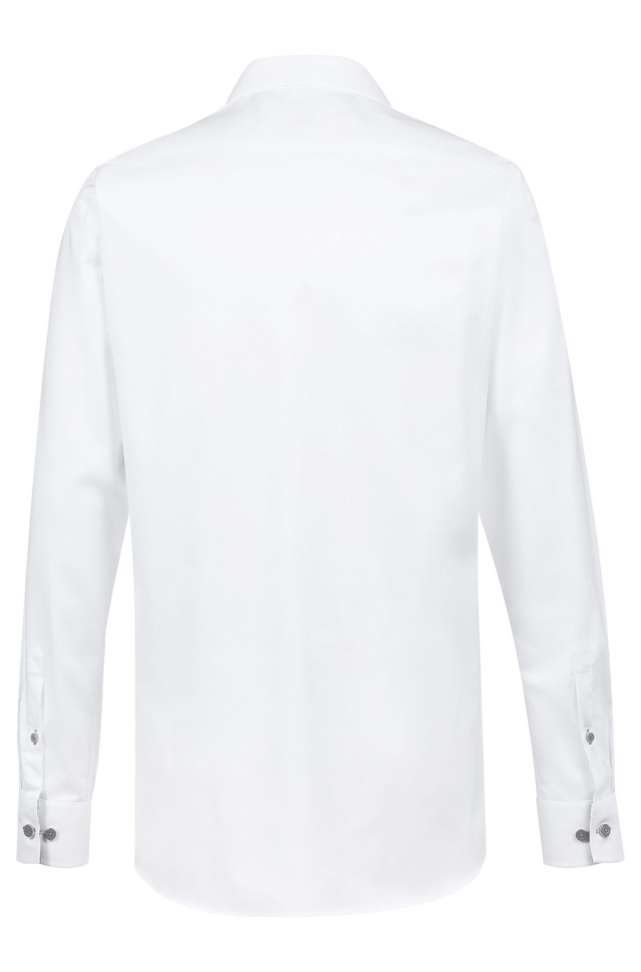 Greiff Herren-Hemd, 1/1-Arm, Regular Fit, Modern 37.5, weiß/kontrast grau