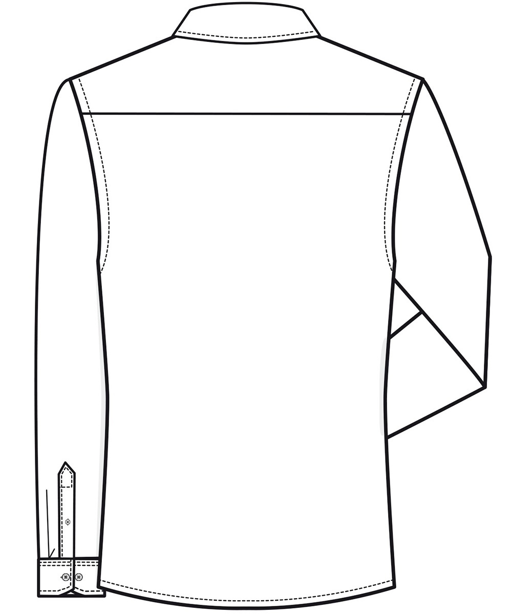 Greiff Herren-Hemd, 1/1-Arm, Regular Fit, Modern 37.5, weiß/kontrast grau