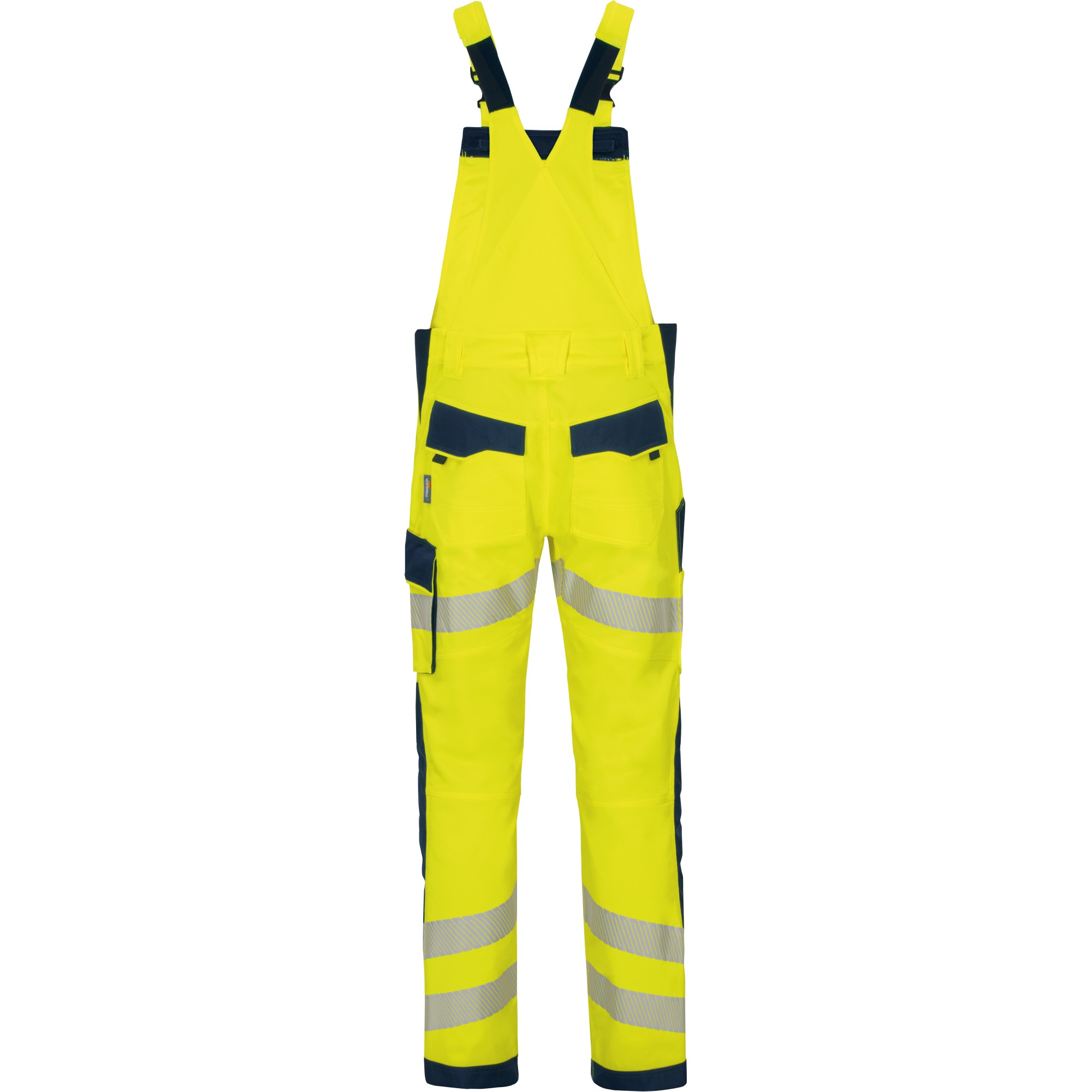 Vizwell Flex HiVis Latzhose leuchtgelb-marine