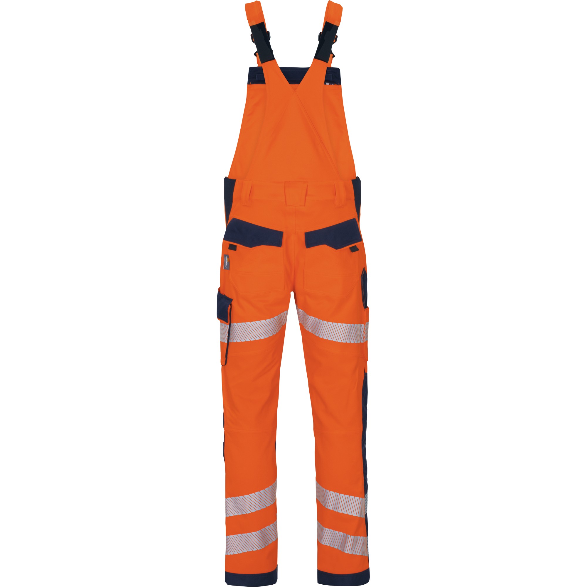 Vizwell Flex HiVis Latzhose leuchtorange-marine