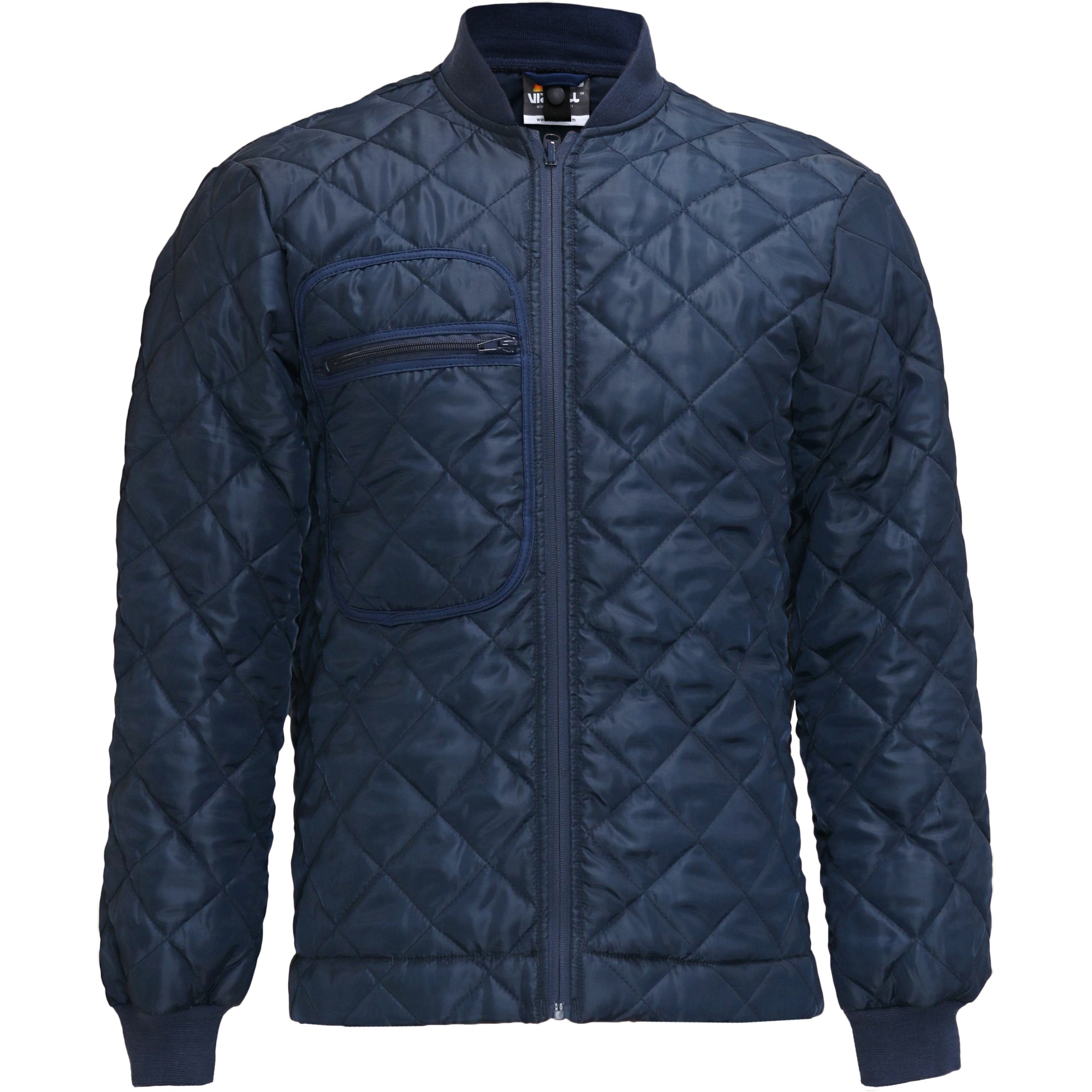 Vizwell Warnschutz Kontrast Winter-Softshelljacke leuchtgelb/marine mit Innenjacke