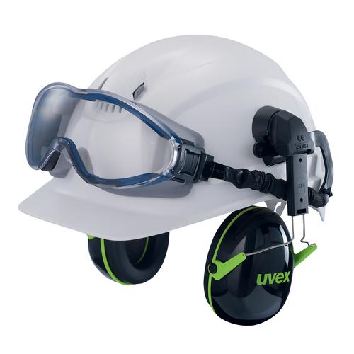 Vollsichtbrille, uvex ultrasonic mit Helmhalterung, supravision extreme reduzierte Ventilation