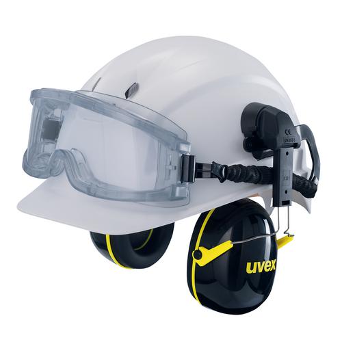 Vollsichtbrille, uvex ultrasonic mit Helmhalterung, innenseitig Beschlagfei