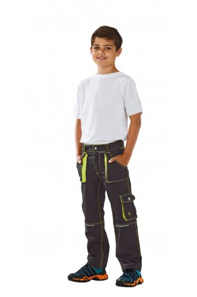 Junior Bundhose anthrazit/gelb