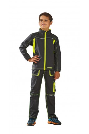 PLANAM Junior Softshelljacke anthrazit/gelb