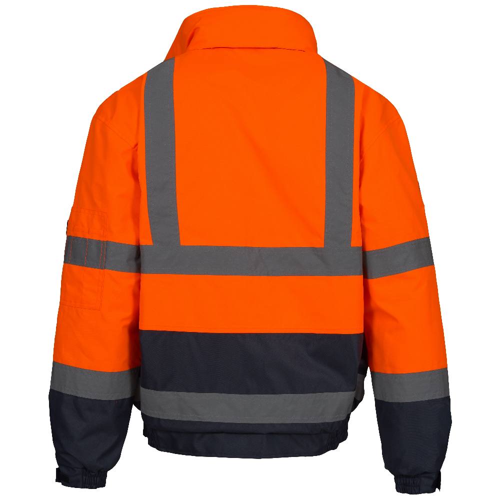 NITRAS MOTION TEX VIZ, Warnschutz-Pilotenjacke, neonorange / blau, EN ISO 20471, EN 343