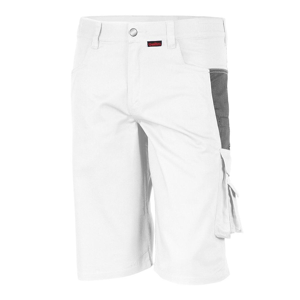 Qualitex Shorts PRO MG245 weiß/grau