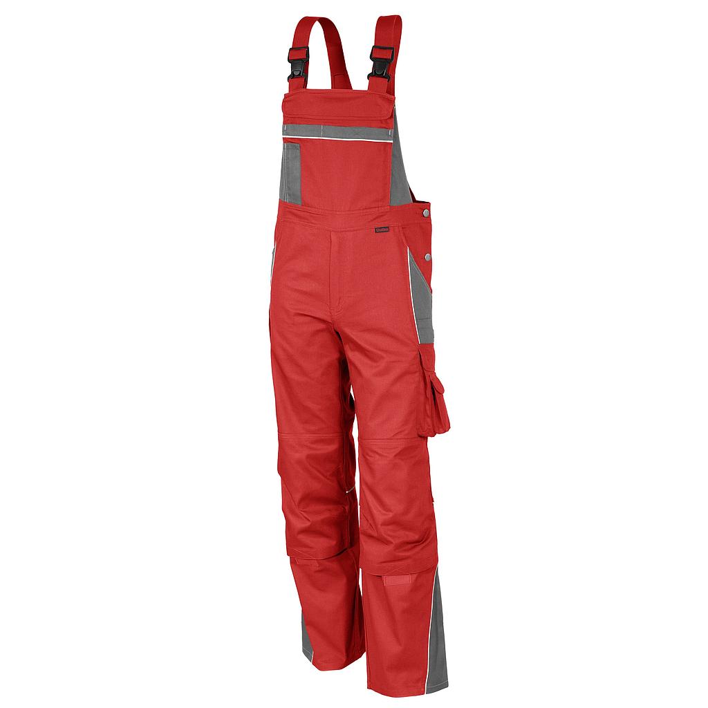 Qualitex Pro Latzhose MG 245g rot/grau