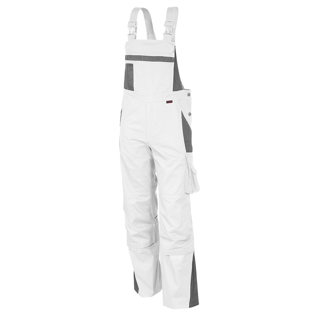Qualitex Pro Latzhose MG 245g weiß/grau