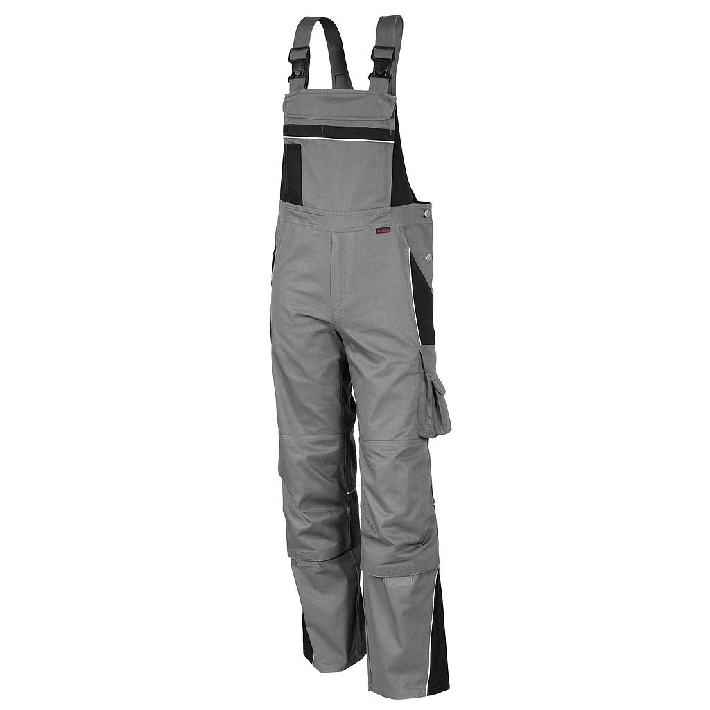 Qualitex Pro Latzhose MG 245g grau/schwarz