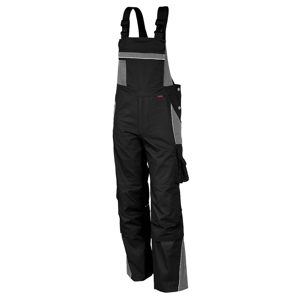 Qualitex Pro Latzhose MG 245g schwarz/grau