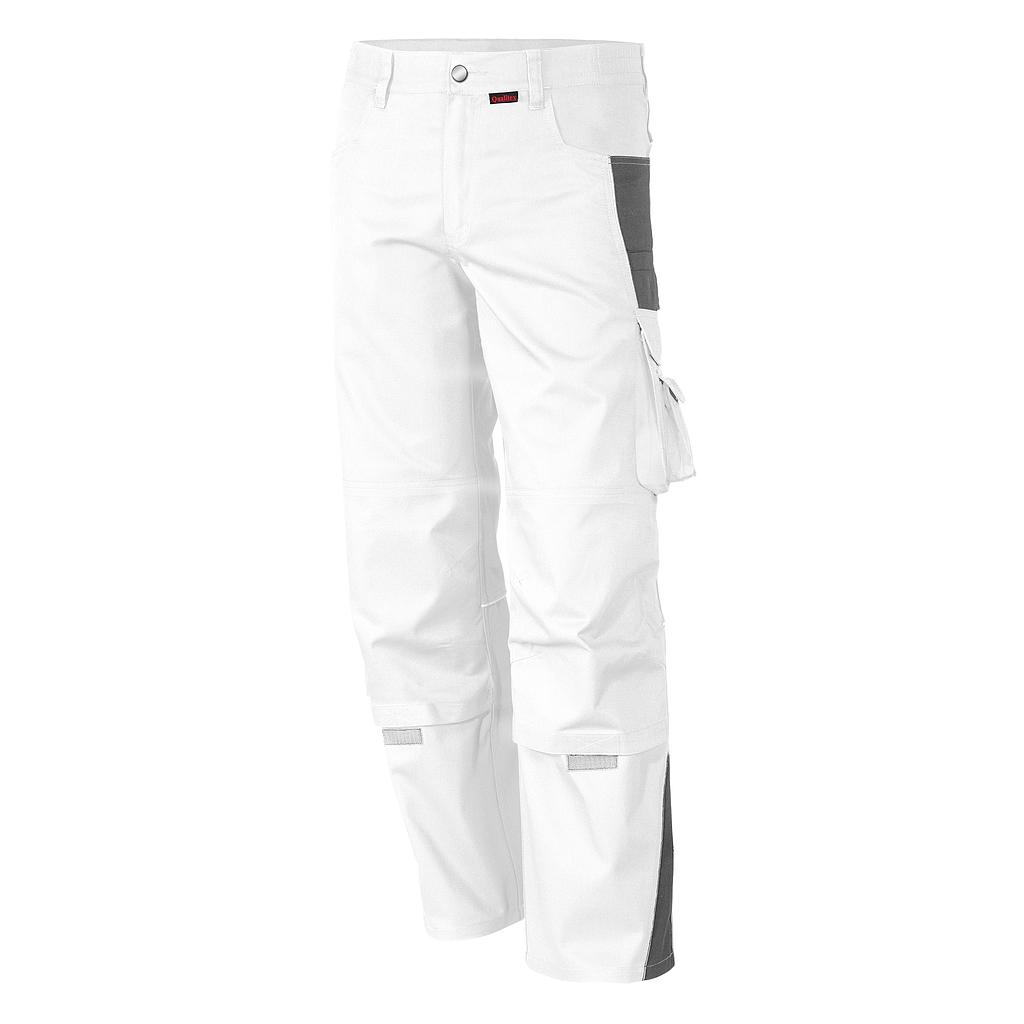 Qualitex Pro Bundhose MG 245g weiß/grau