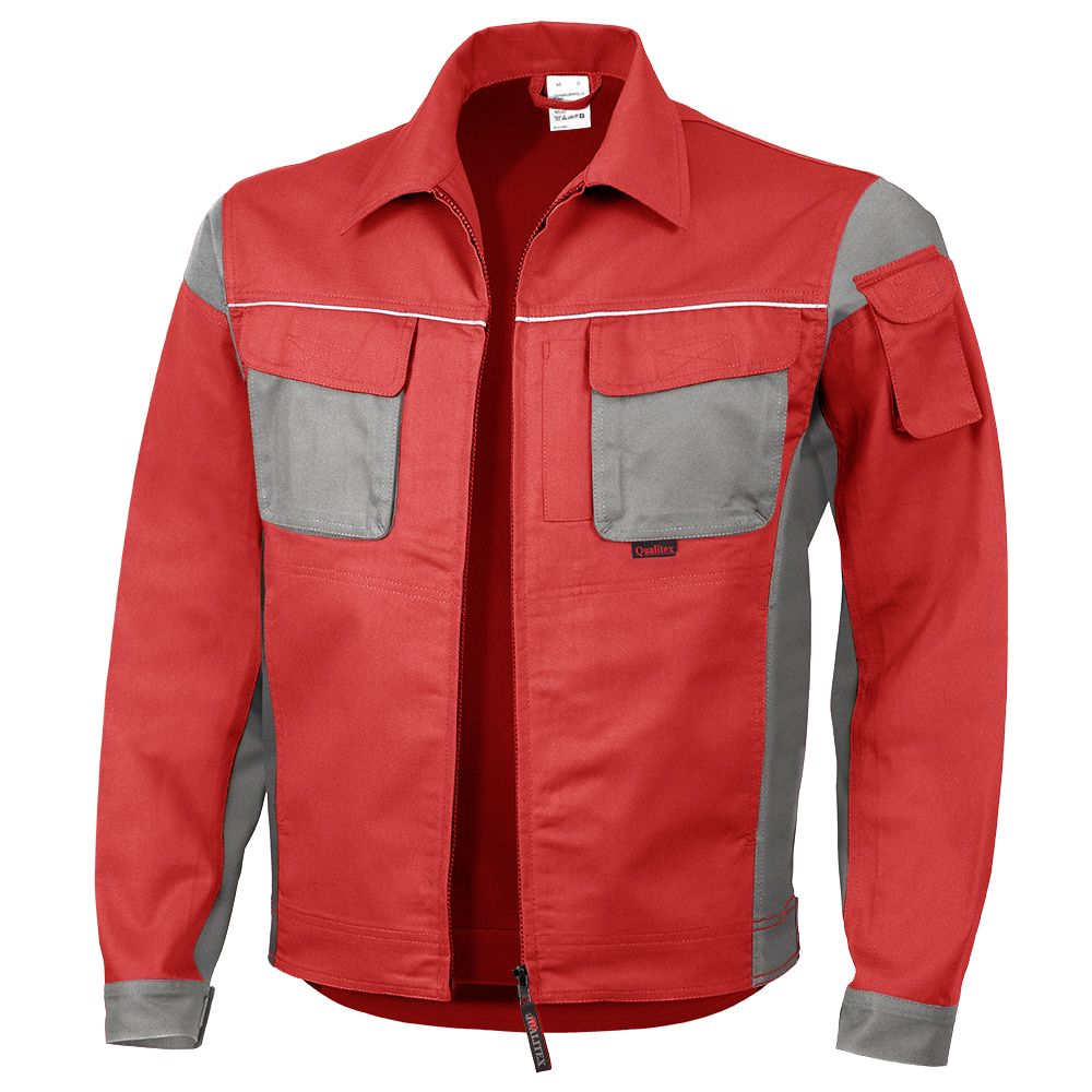 Qualitex Pro Bundjacke MG 245g rot/grau