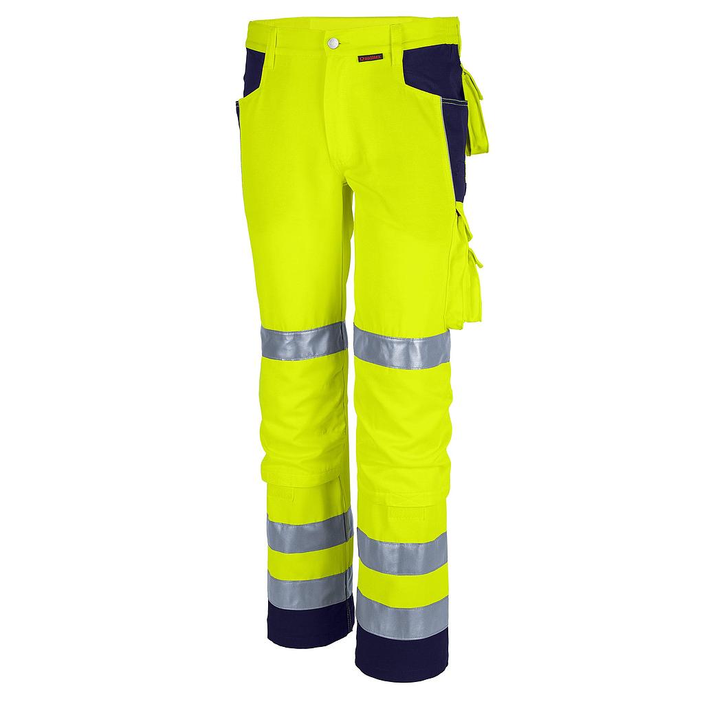 Qualitex Pro WS Bundhose MG 245g warngelb/marine