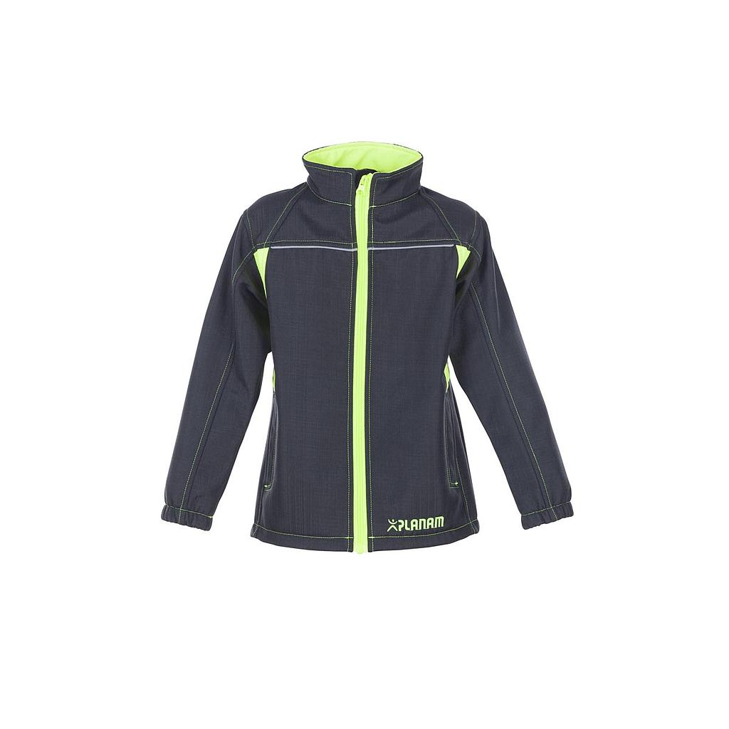 Planam Junior Softshelljacke anthrazit/gelb