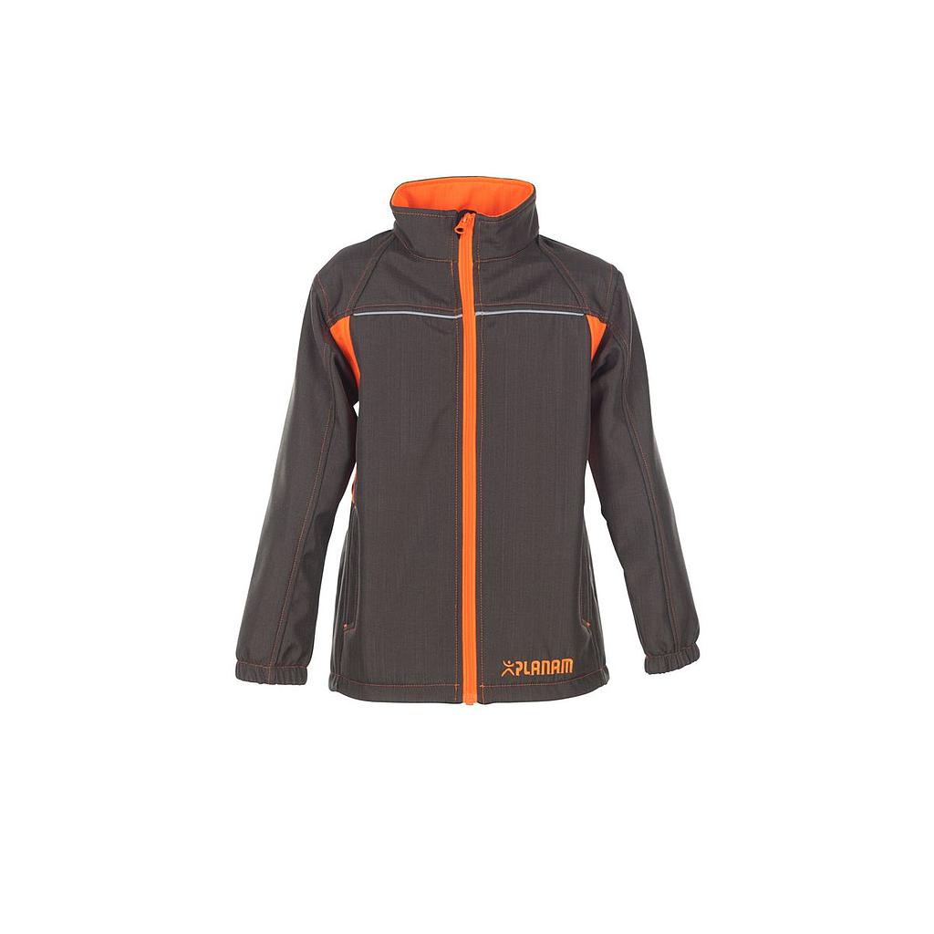 Planam Junior Softshelljacke oliv/orange