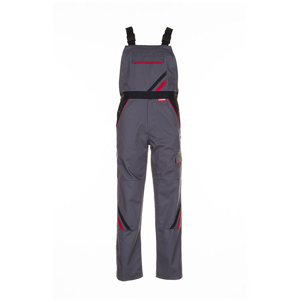 Planam Highline Latzhose schiefer/schwarz/rot