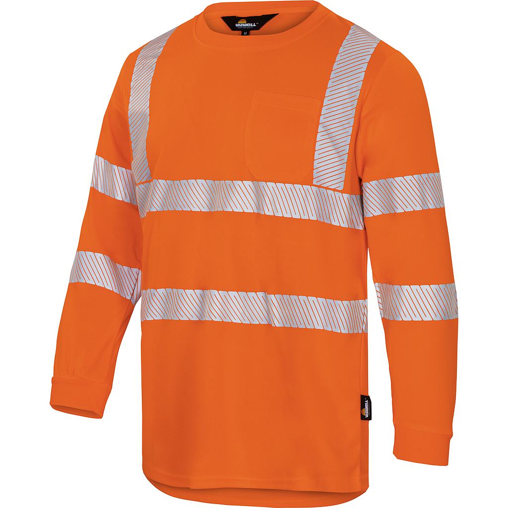  Warnschutz Langarmshirt UV50+  leuchtorange