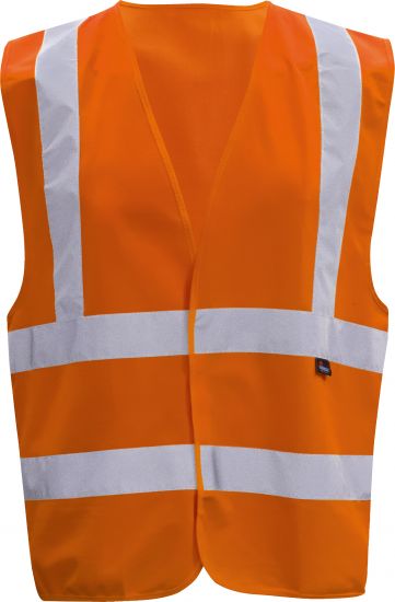 Warnschutzweste leuchtorange mit Schulterreflexstreifen