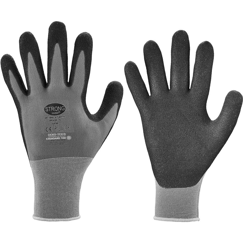 STRONGHAND® Handschuhe Nitril ATLANTA grau/schwarz