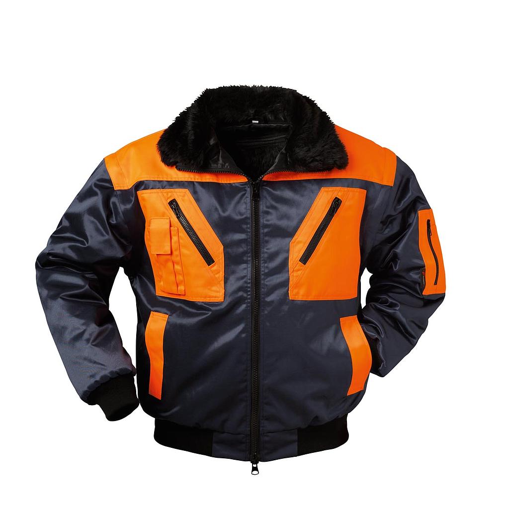 (Auslaufmodell) NORWAY® Pilotjacke 4-in-1 Halden marine/orange
