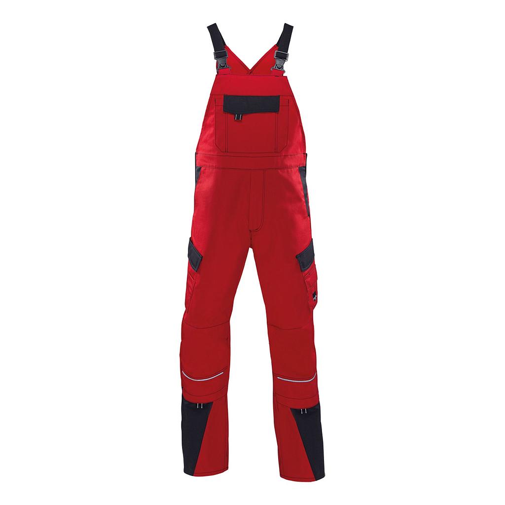 (Auslaufmodell) Rofa Latzhose 1974 Teamwork rot/anthrazit
