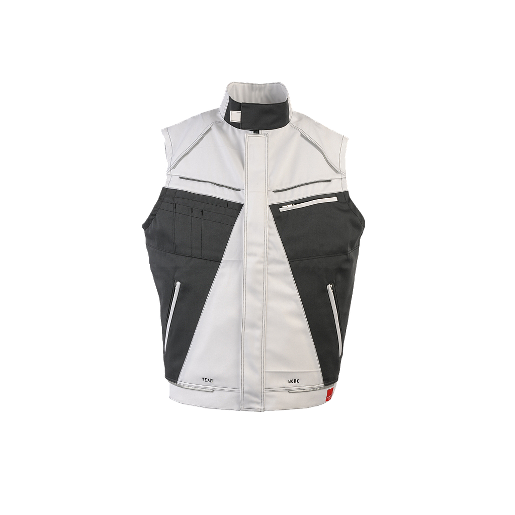 Weste 2060 Teamwork weiss/dunkelgrau