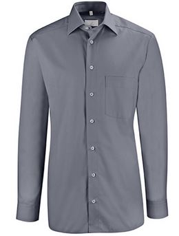 BASIC Herren Hemd Regular Fit anthrazit langarm