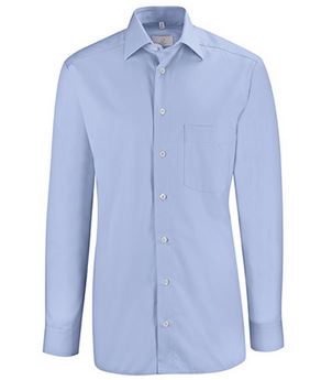 BASIC Herren Hemd Regular Fit bleu langarm
