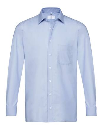 BASIC Herren Hemd Regular Fit bleu langarm
