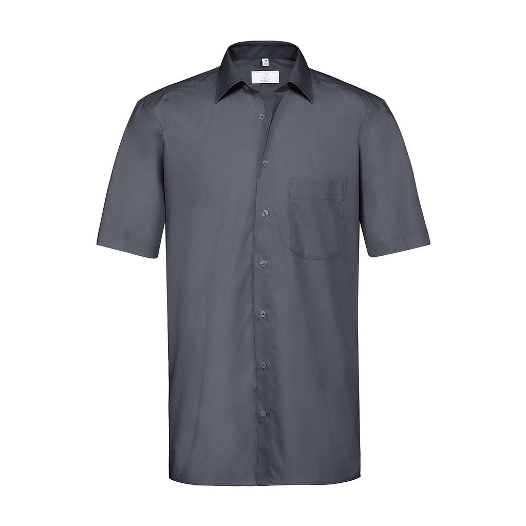 BASIC Herren Hemd Regular Fit anthrazit kurzarm